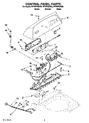 CONTROL PANEL PARTS Diagram and Parts List for WTW6600SG2  Whirlpool Washer