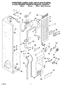 FREEZER LINER AND AIR FLOW Diagram and Parts List for KSSS36FKX01  KitchenAid Refrigerator