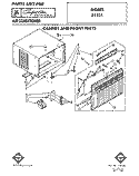 CABINET AND FRONT Diagram and Parts List for R1231  Whirlpool Air Conditioner