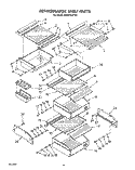 REFRIGERATOR SHELF Diagram and Parts List for 4KSRF36DTX2  KitchenAid Refrigerator