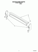 BACKGUARD PARTS Diagram and Parts List for FGP305KW7  Roper Range