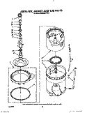AGITATOR, BASKET AND TUB Diagram and Parts List for KAWE800TWH0  KitchenAid Washer