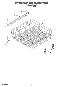 UPPER RACK AND TRACK PARTS Diagram and Parts List for ISU98661  Inglis Dishwasher