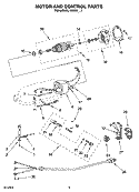 MOTOR AND CONTROL PARTS, OPTIONAL PARTS Diagram and Parts List for 5K5SSWH3  KitchenAid Mixer