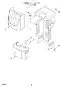 CABINET Diagram and Parts List for DH25J2  Whirlpool Dehumidifier
