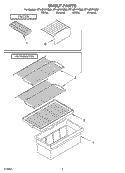 SHELF PARTS, OPTIONAL PARTS Diagram and Parts List for RT14ZKYKZ02  Roper Refrigerator