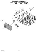 LOWER RACK PARTS Diagram and Parts List for KUDL01TKBL0  KitchenAid Dishwasher
