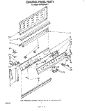 CONTROL PANEL Diagram and Parts List for RF4900XLW1  Whirlpool Range