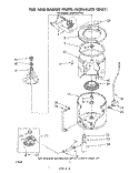 TUB AND BASKET (NON-SUDS ONLY) Diagram and Parts List for LA5805XPW0  Whirlpool Washer