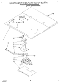 COMPONENT SHELF AND LATCH Diagram and Parts List for RB170PXBQ2  Whirlpool Wall Oven