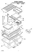 SHELF PARTS, OPTIONAL PARTS Diagram and Parts List for ET1FHMXMT01  Whirlpool Refrigerator