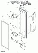 REFRIGERATOR DOOR PARTS Diagram and Parts List for GD5RVAXVB00  Whirlpool Refrigerator