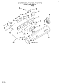 CONTROL PANEL Diagram and Parts List for CAW2792EW0  Whirlpool Washer