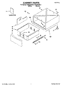 CABINET PARTS Diagram and Parts List for XAMC892MQ1  Whirlpool Laundry Accessories