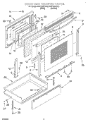DOOR AND DRAWER Diagram and Parts List for KGRT600HAL3  KitchenAid Range