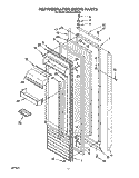 REFRIGERATOR DOOR Diagram and Parts List for KSSS48DBX00  KitchenAid Refrigerator