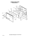 LOWER OVEN DOOR Diagram and Parts List for KEMS377XBL0  KitchenAid Microwave Oven Combo