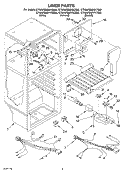 LINER Diagram and Parts List for ET6WSMXKT00  Whirlpool Refrigerator
