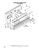 CONTROL PANEL Diagram and Parts List for RS660BXV1  Whirlpool Range