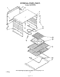 INTERNAL OVEN Diagram and Parts List for RF014PXRW0  Whirlpool Range