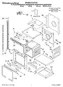 OVEN PARTS Diagram and Parts List for KEBC208KSS02  KitchenAid Wall Oven