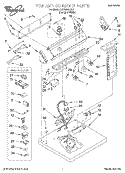 TOP AND CONSOLE, LIT/OPTIONAL Diagram and Parts List for LGR5848EQ3  Whirlpool Dryer
