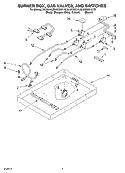 SECTION Diagram and Parts List for SCS3614LB0  Whirlpool Cooktop