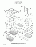 SHELF PARTS Diagram and Parts List for KBFS20EVMS5  KitchenAid Refrigerator