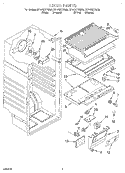 LINER Diagram and Parts List for RT12VKYEN00  Roper Refrigerator