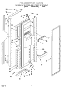 FREEZER DOOR Diagram and Parts List for KSRB27FGBL00  KitchenAid Refrigerator