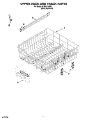UPPER RACK AND TRACK PARTS Diagram and Parts List for KUDL01ILBS2  KitchenAid Dishwasher