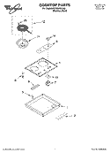 COOKTOP PARTS, MISCELLANEOUS PARTS Diagram and Parts List for RCS2002LS02  Whirlpool Cooktop
