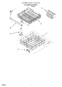 DISHRACK Diagram and Parts List for DU400CWGW0  Whirlpool Dishwasher