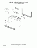 CABINET AND INSTALLATION PARTS Diagram and Parts List for TMH16XSD4  Estate Microwave