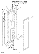 Part Location Diagram of 2215986B Whirlpool Bottom Door Trim - Black