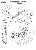 TOP AND CONSOLE PARTS Diagram and Parts List for CGDX463MQ1  Crosley Dryer