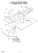 VENT AND LATCH Diagram and Parts List for KEBS107YBL3  KitchenAid Wall Oven