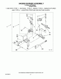 3402855 BURNER ASSEMBLY Diagram and Parts List for WGT3300SQ2  Whirlpool Washer Dryer Combo