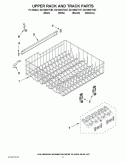 UPPER RACK AND TRACK PARTS Diagram and Parts List for DU1300XTVS7  Whirlpool Dishwasher