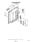 INNER DOOR Diagram and Parts List for DU4095XX0  Whirlpool Dishwasher