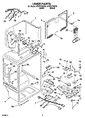 LINER PARTS Diagram and Parts List for ET9FHTXMQ01  Whirlpool Refrigerator