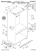CABINET, LITERATURE Diagram and Parts List for KBRP36MHB01  KitchenAid Refrigerator