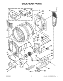 BULKHEAD PARTS Diagram and Parts List for YWED80HEBW0  Whirlpool Dryer