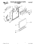 FRAME AND CONSOLE Diagram and Parts List for DU810CWDQ3  Whirlpool Dishwasher