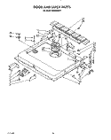 DOOR AND LATCH Diagram and Parts List for KUDB220T1  KitchenAid Dishwasher
