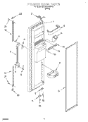 FREEZER DOOR Diagram and Parts List for 3XARG497WP01  Whirlpool Refrigerator