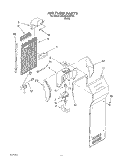 AIR FLOW Diagram and Parts List for 3XARG458WP00  Whirlpool Refrigerator