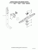 UPPER WASH AND RINSE PARTS Diagram and Parts List for DU1014XTXD5  Whirlpool Dishwasher
