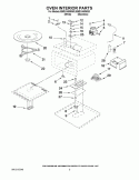 OVEN INTERIOR PARTS Diagram and Parts List for IBMS1455WS0  Whirlpool Microwave