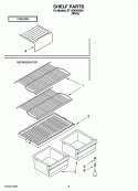 SHELF PARTS, OPTIONAL PARTS Diagram and Parts List for RT14DKXSQ01  Roper Refrigerator